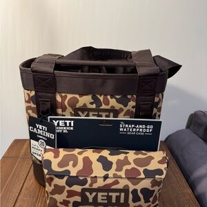 YETI Camino 20 carryall tote + 3L gear case- 🦆WETLAND CAMO🦆